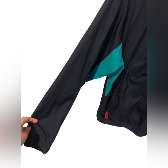 Black Ice Large Women’s Coat Ultrex Navy Blue and Teal with red zipper accents - Picture 3 of 10